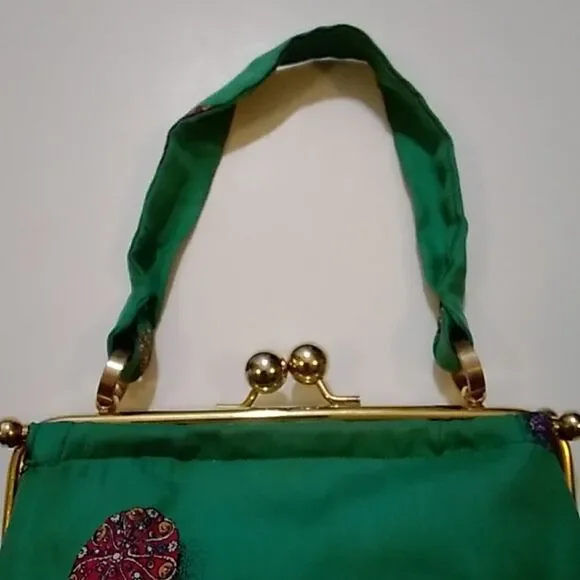 VTG Guido Ravasi All Silk Hand Printco Ravassi-Como Embroidered Made In Italy